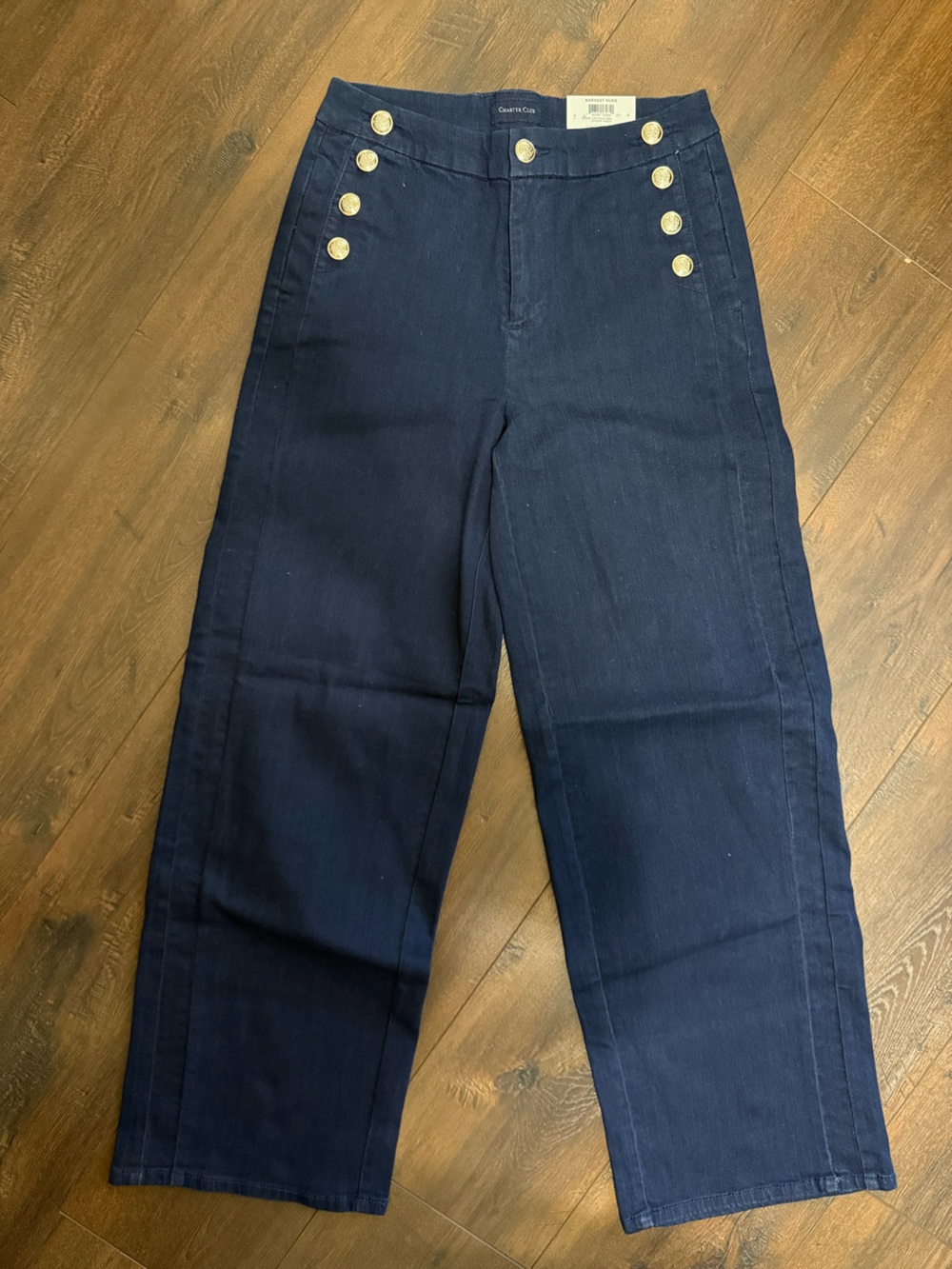 Charter Club Navy "Sailor" Trousers with Gold Accents